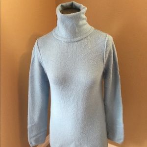 Gap blue tunic wool blend turtle neck sweaters